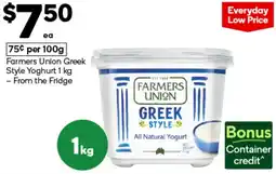 Woolworths Farmers Union Greek Style Yoghurt offer