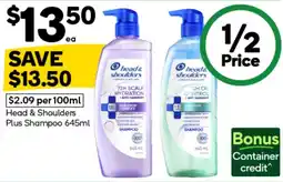 Woolworths Head & Shoulders Plus Shampoo offer
