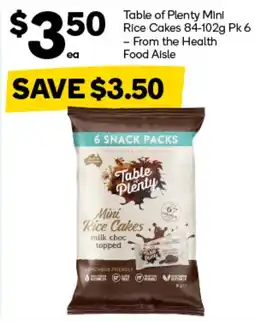 Woolworths Table Plenty Mini Rice Cakes offer