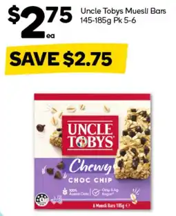 Woolworths Uncle Tobys Muesli Bars offer