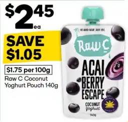 Woolworths Raw C Acai Berry Escape Coconut Yoghurt offer
