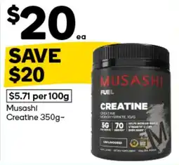 Woolworths Musashi Creatine offer