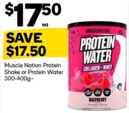 Woolworths Muscle Nation Protein Shake or Protein Water offer
