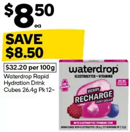 Woolworths Waterdrop Rapid Hydration Drink Cubes offer