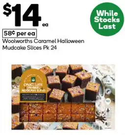 Woolworths Woolworths Caramel Halloween Mudcake Slices offer