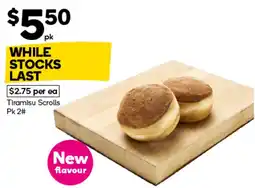 Woolworths Tiramisu Scrolls offer