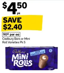 Woolworths Cadbury Mini Rolls offer