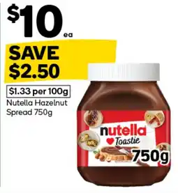 Woolworths Nutella Hazelnut Spread offer