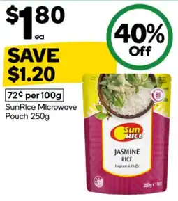 Woolworths SunRice Microwave Pouch Jasmine Rice offer