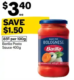 Woolworths Barilla Pasta Sauce offer
