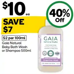 Woolworths Gaia Natural Baby Bath Wash or Shampoo offer