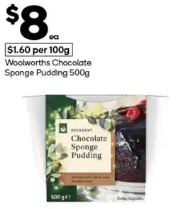 Woolworths Woolworths Chocolate Sponge Pudding offer