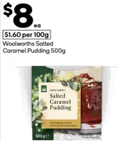 Woolworths Indulgent Salted Caramel Pudding offer