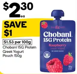 Woolworths Chobani 15G Protein Greek Yogurt Pouch offer