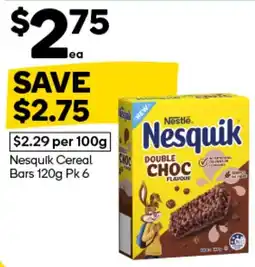Woolworths Nesquik Cereal Bars offer