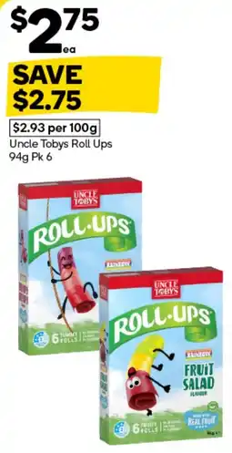 Woolworths Uncle Tobys Roll Ups offer
