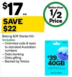 Woolworths Belong $39 Starter Kit offer