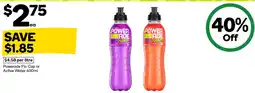 Woolworths Powerade Flo Cap or Active Water offer
