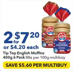 Ritchies Tip Top English Muffins offer