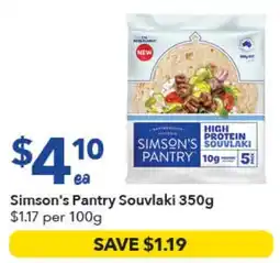 Ritchies Simson's Pantry Souvlaki offer