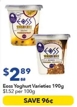 Ritchies Eoss Yoghurt Varieties offer