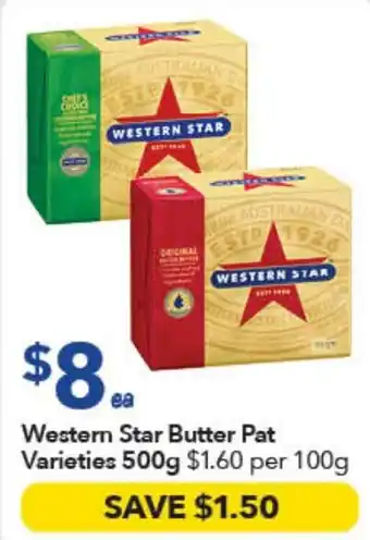Western Star Butter Pat Varieties