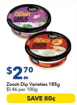 Ritchies Zoosh Dip Varieties offer