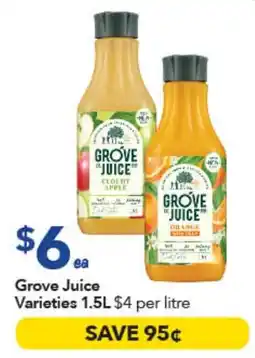 Ritchies Grove Juice Varieties offer