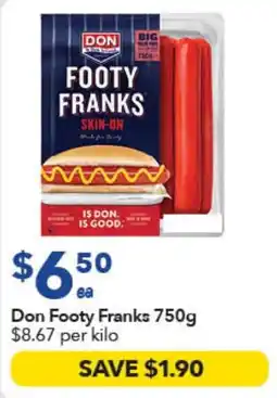 Ritchies Don Footy Franks offer