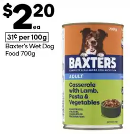Woolworths Baxter's Wet Dog Food offer