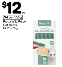 Woolworths Pretty Wild Puree Cat Treats offer