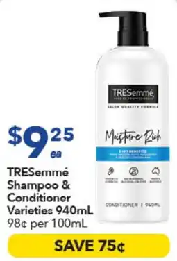 Ritchies TRESemmé Shampoo & Conditioner Varieties offer