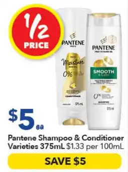 Ritchies Pantene Shampoo & Conditioner Varieties offer