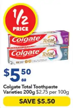 Ritchies Colgate Total Toothpaste Varieties offer