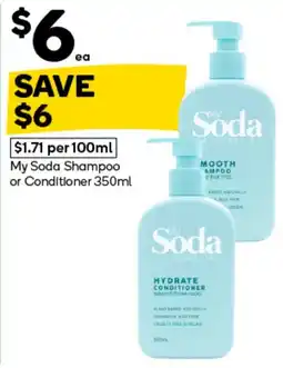 Woolworths My Soda Shampoo or Conditioner offer