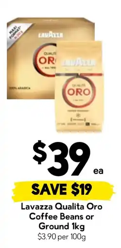 Drakes Lavazza Qualita Oro Coffee Beans or Ground offer