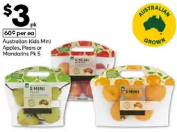 Woolworths Lilal Australian Kids Mini Apples, Pears or Mandarins offer