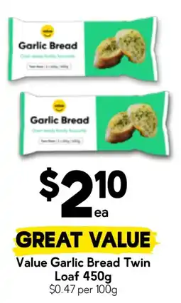 Drakes Value Garlic Bread Twin Loaf offer