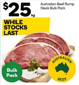Woolworths Australian Beef Rump Steak Bulk Pack offer