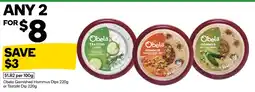 Woolworths Obela Garnished Hommus Dips or Tzatziki Dip offer