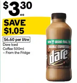 Woolworths Dare Iced Coffee offer