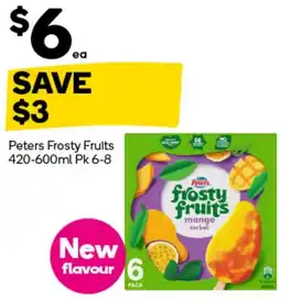 Woolworths Peters Frosty Fruits offer
