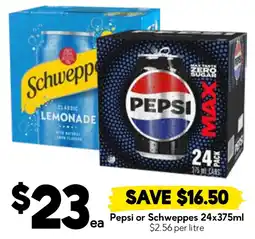 Drakes Pepsi or Schweppes offer