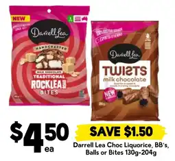 Drakes Darrell Lea Choc Liquorice, BB's, Balls or Bites offer