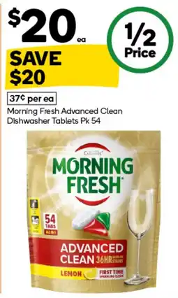 Woolworths Morning Fresh Advanced Clean Dishwasher Tablets offer
