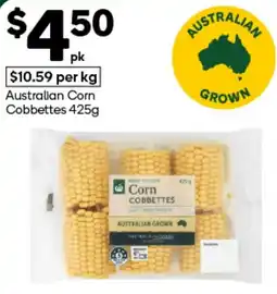 Woolworths Australian Corn Cobbettes offer