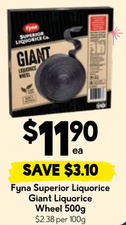 Drakes Fyna Superior Liquorice Giant Liquorice Wheel offer