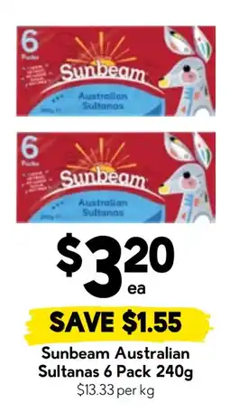 Drakes Sunbeam Australian Sultanas offer