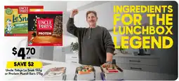 Drakes Uncle Tobys Le Snak or Protein Muesli Bars offer