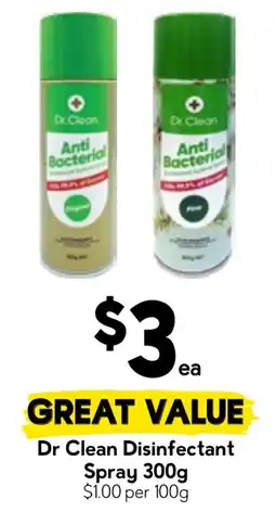 Drakes Dr Clean Disinfectant Spray offer